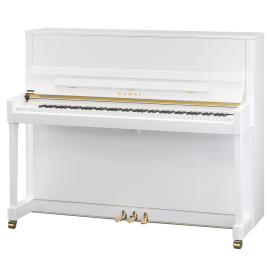 KAWAI K-300 WH/P  122 CM Parlak Beyaz Duvar Piyanosu