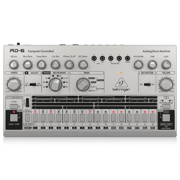 BEHRINGER RD-6-SR RHYTHM DESIGNER Analog Davul Makinesi (Gümüş Gri)