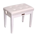 Brahner BH301WH Ayarlı Piyano Taburesi (Beyaz)