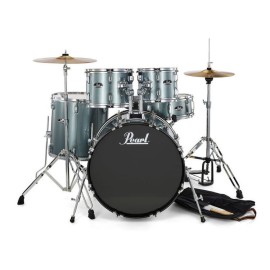 PEARL RS525SC/C706 - Roadshow Charcoal Metallic 5 Parça (22B/10T/12T/16F/14S) Aksamlı & Zilli Akustik Davul Seti
