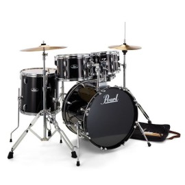 PEARL RS505C/C31 - Roadshow Jet Black 5 Parça (20B/10T/12T/14F/14S) Aksamlı & Zilli Akustik Davul Seti