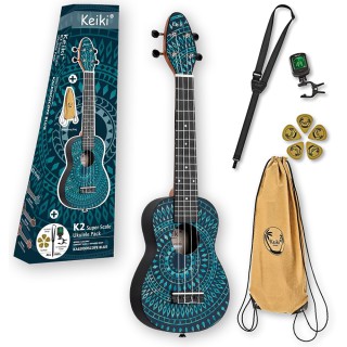 Ortega K2SS Keiki Sopranino Ukulele Set (Blue Kaleidoscope) Ortega K2SS Keiki Sopranino Ukulele Set (Blue Kaleidoscope)
