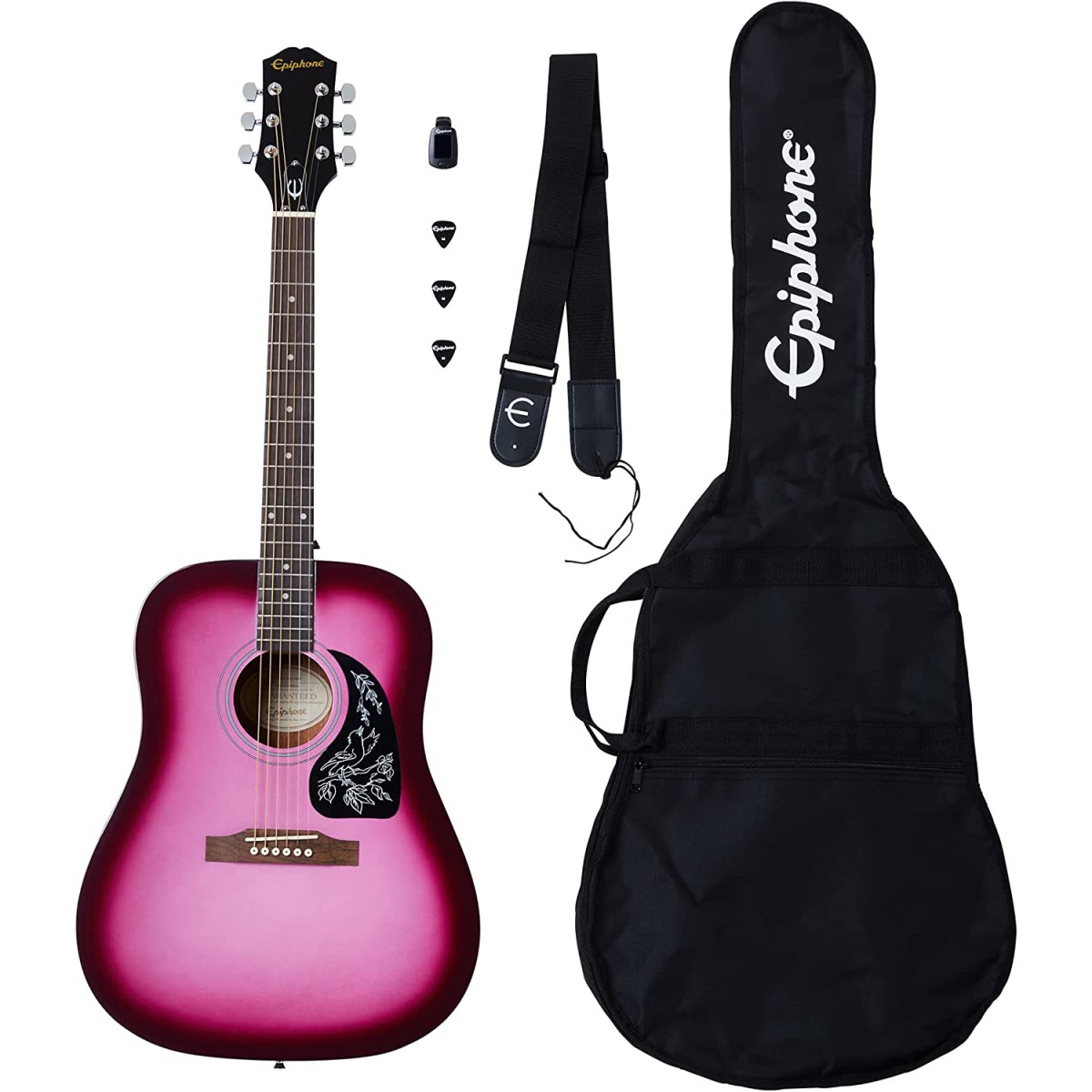 Epiphone Starling Akustik Gitar Başlangıç Paketi (Hot Pink Pearl) Epiphone Starling Akustik Gitar Başlangıç Paketi (Hot Pink Pearl)
