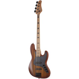 Schecter J-4 Exotic Telli Bas Gitar (Faded Vintage Sunburst)