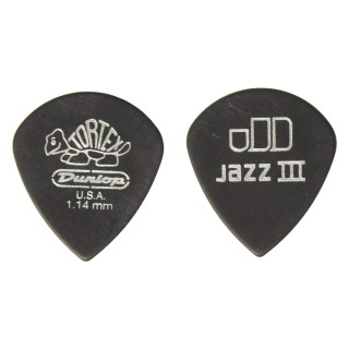 Jim Dunlop Tortex Pitch Black Jazz III 12li Pena Seti (1.14mm) Jim Dunlop Tortex Pitch Black Jazz III 12li Pena Seti (1.14mm)