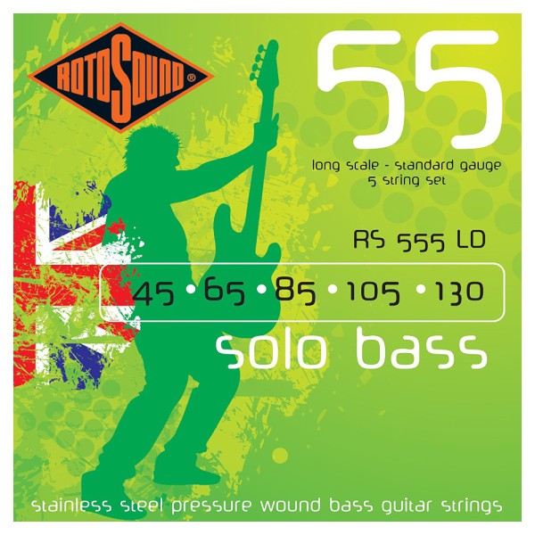 Rotosound RS555LD Linea Pressure Wound 5 Telli Bas Gitar Teli (45-130)