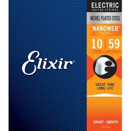 Elixir 12074 Nanoweb Light/Heavy 7 Telli Elektro Gitar Teli (10-59) Elixir 12074 Nanoweb Light/Heavy 7 Telli Elektro Gitar Teli (10-59)