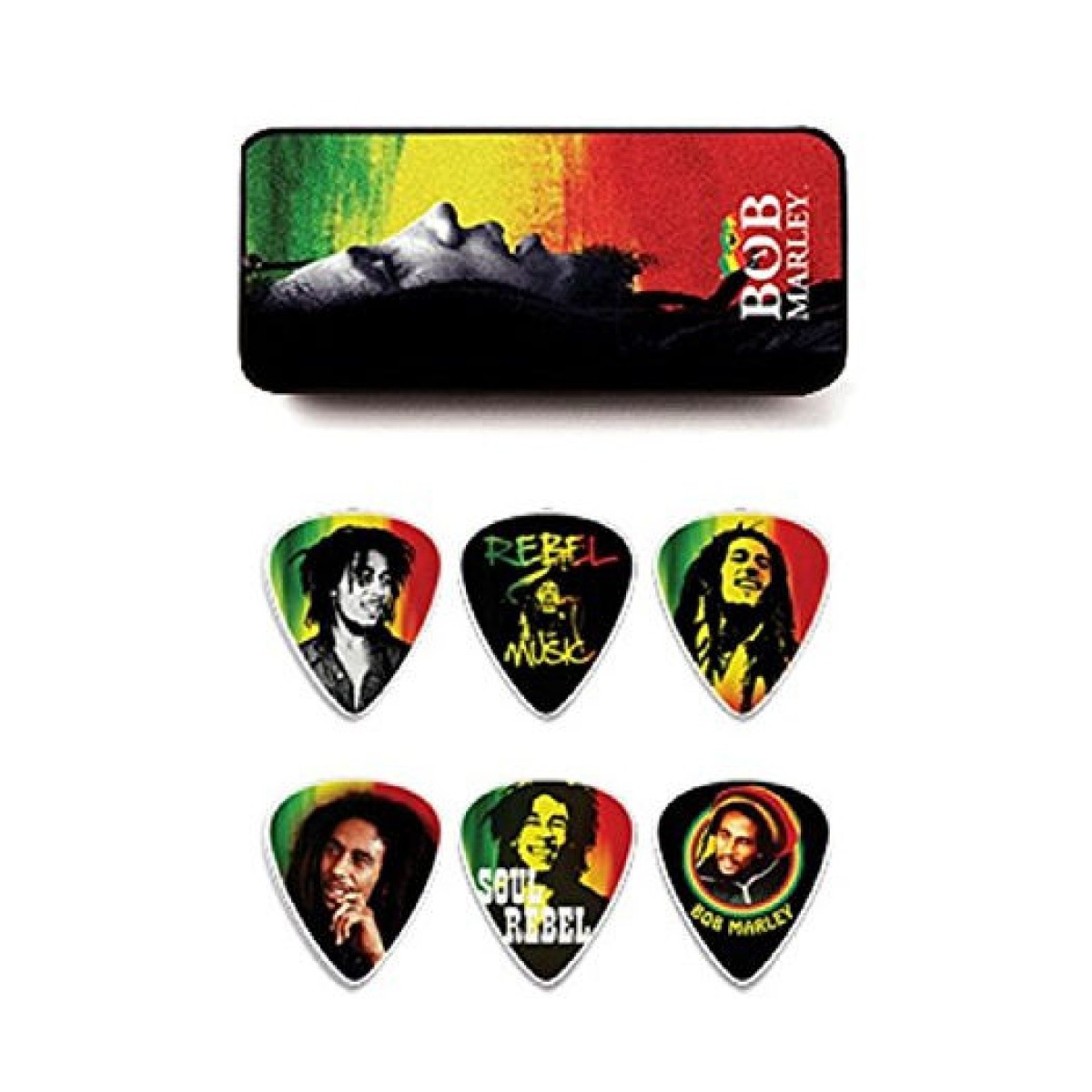 Jim Dunlop Bob Marley Rasta 6lı Pena Seti (Thin) Jim Dunlop Bob Marley Rasta 6lı Pena Seti (Thin)