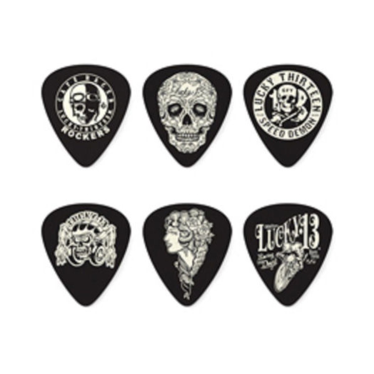 Jim Dunlop Lucky 13 6lı Pena Seti (0.73mm) Jim Dunlop Lucky 13 6lı Pena Seti (0.73mm)
