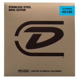 Jim Dunlop Flat Wound 5 Telli Bas Gitar Teli (45-125) Jim Dunlop Flat Wound 5 Telli Bas Gitar Teli (45-125)