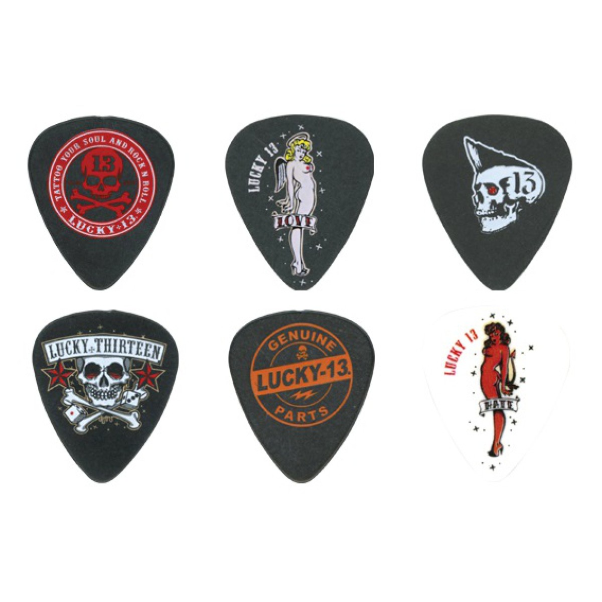 Jim Dunlop Lucky 13 Assorted Pena (0.73mm) Jim Dunlop Lucky 13 Assorted Pena (0.73mm)
