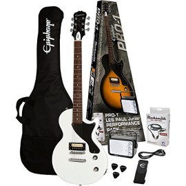 Epiphone Pro-1 Les Paul Jr. Elektro Gitar Seti (Alphine White)