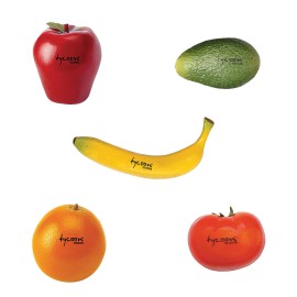 Tycoon Fruit & Veggies Shaker Set In Rattan Basket Tycoon Fruit & Veggies Shaker Set In Rattan Basket