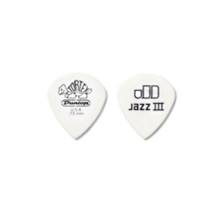 Jim Dunlop Tortex White Jazz III 12li Pena Seti (0.73mm) Jim Dunlop Tortex White Jazz III 12li Pena Seti (0.73mm)