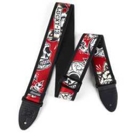 Jim Dunlop Tres Skulls Gitar Askısı Jim Dunlop Tres Skulls Gitar Askısı