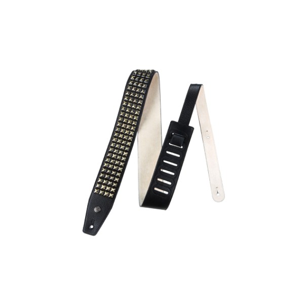 Jim Dunlop Distressed Black Studs Deri Gitar Askısı