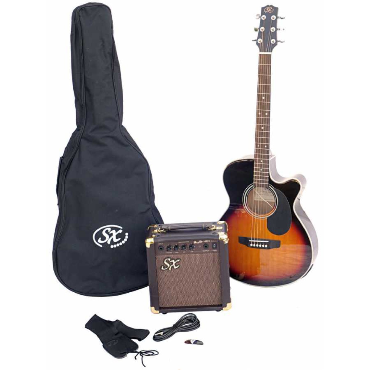 Sx SA3-SK-VS Elektro Akustik Gitar Seti Sx SA3-SK-VS Elektro Akustik Gitar Seti