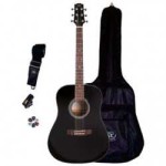 Sx SA1-SK-LH-BK Solak Dreadnought Akustik Gitar Seti Sx SA1-SK-LH-BK Solak Dreadnought Akustik Gitar Seti