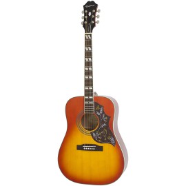 Epiphone Hummingbird Studio - Solid Top Fishman Sonitone Elektro Akustik Gitar (Faded Cherry Sunburst)