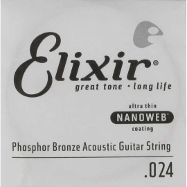 Elixir 14124 Nanoweb Phosphor Bronze Tek Akustik Gitar Teli (24) Elixir 14124 Nanoweb Phosphor Bronze Tek Akustik Gitar Teli (24)