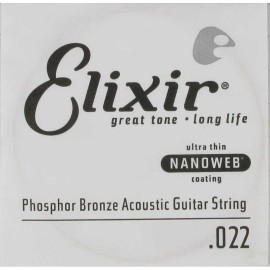 Elixir 14122 Nanoweb Phosphor Bronze Tek Akustik Gitar Teli (22) Elixir 14122 Nanoweb Phosphor Bronze Tek Akustik Gitar Teli (22)