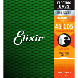 Elixir 14677 Nanoweb Medium 4 Telli Bas Gitar Teli (45-105) Elixir 14677 Nanoweb Medium 4 Telli Bas Gitar Teli (45-105)