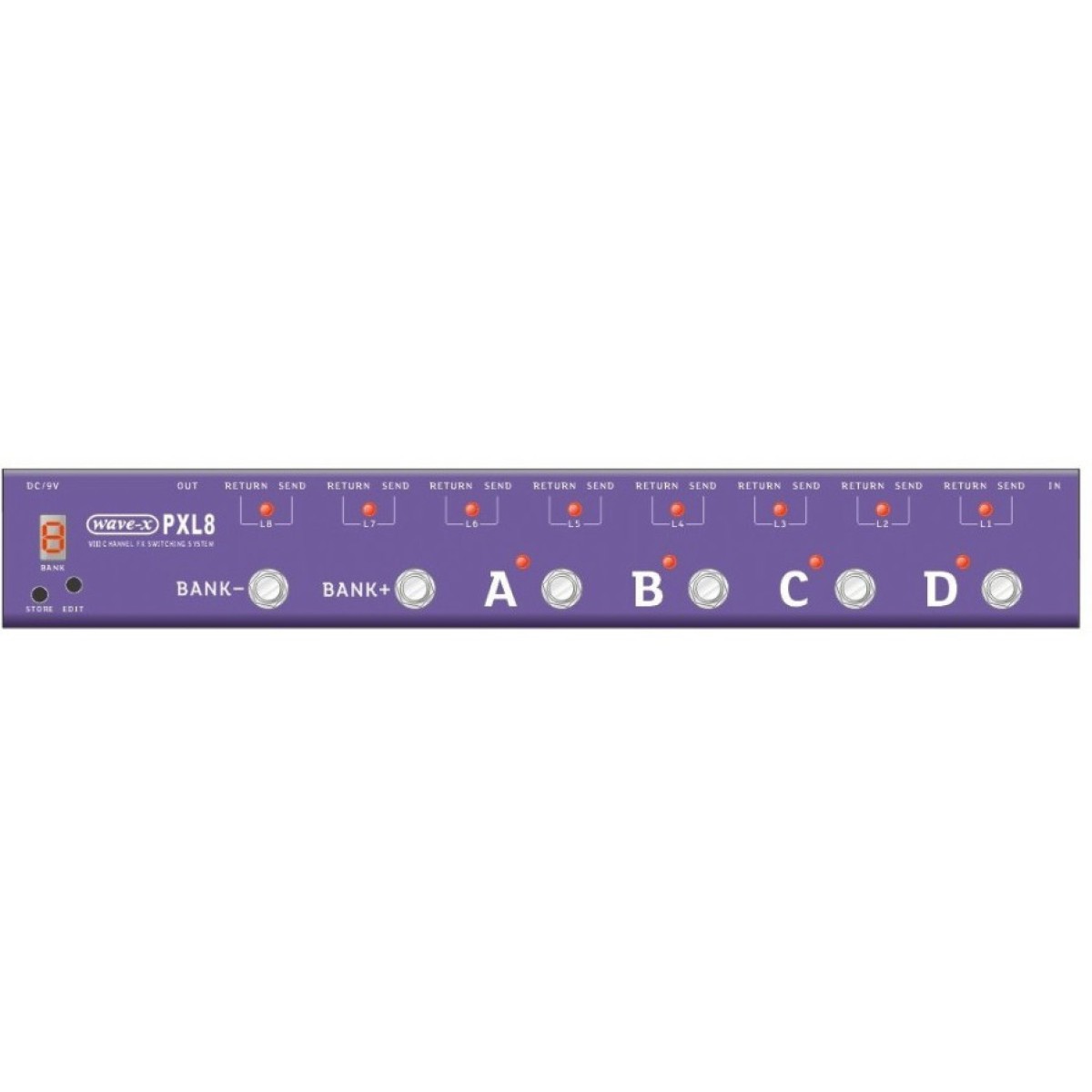 Joyo PXL-8 8 Kanallı Efekt Kontrol Pedalı