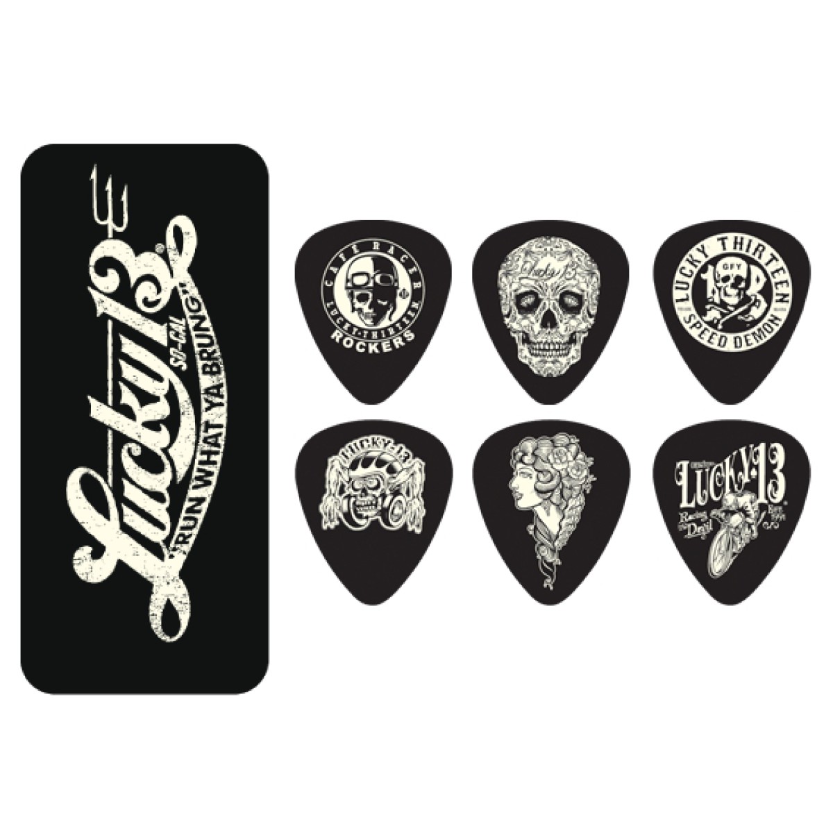 Jim Dunlop Lucky 13 Collectable 6lı Pena Seti (0.73mm) Jim Dunlop Lucky 13 Collectable 6lı Pena Seti (0.73mm)