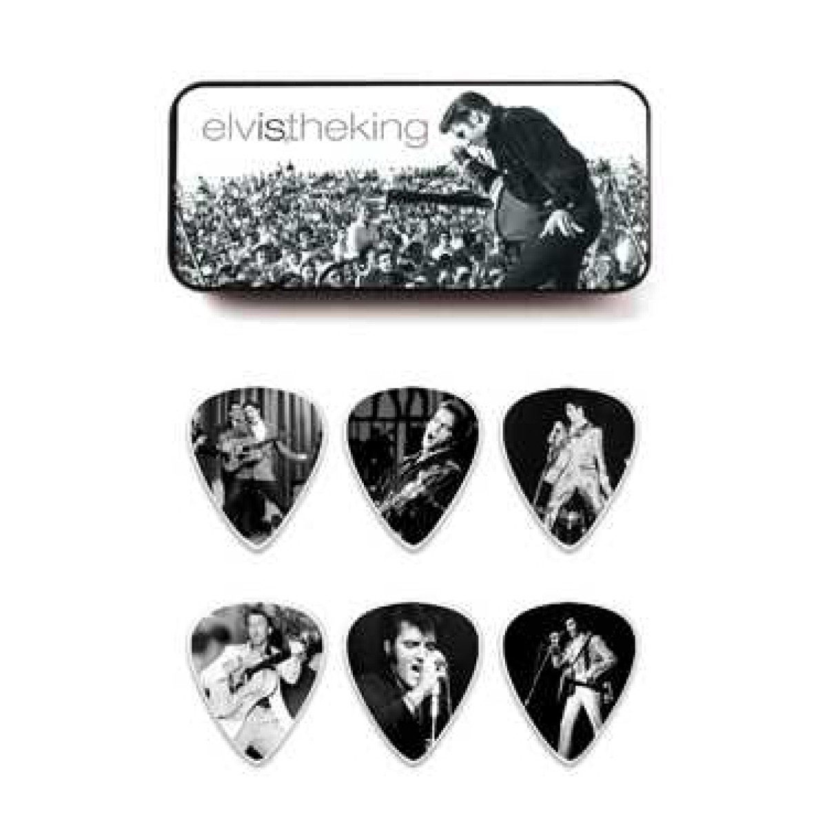 Jim Dunlop Elvis The King Collection 6lı Pena Seti (Medium) Jim Dunlop Elvis The King Collection 6lı Pena Seti (Medium)