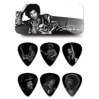 Jim Dunlop Jimi Hendrix Silver Portrait 6lı Pena Seti (Heavy) Jim Dunlop Jimi Hendrix Silver Portrait 6lı Pena Seti (Heavy)