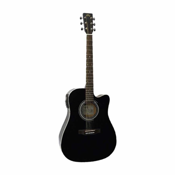 SX MD160CE/BK Elektro Akustik Gitar (Black)