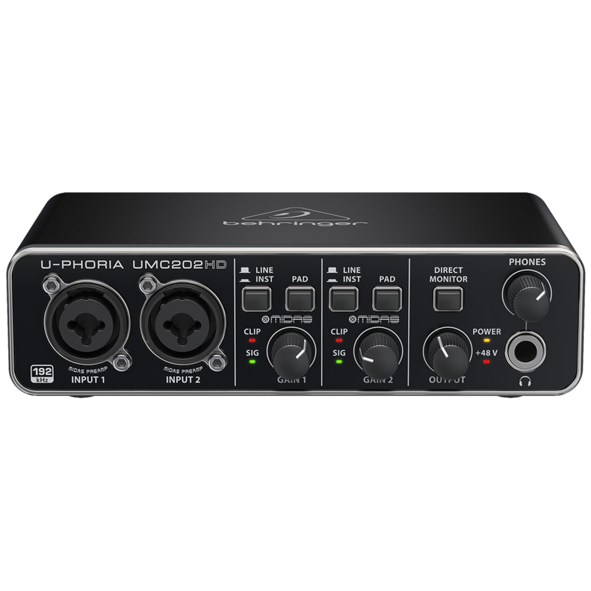 BEHRINGER UMC202HD - 2x2, 24-Bit/192kHz USB Ses Kartı BEHRINGER UMC202HD - 2x2, 24-Bit/192kHz USB Ses Kartı