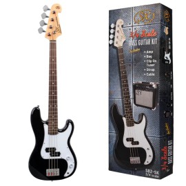 SX SB2-SK-34-BK 3/4 Bas Gitar Seti (Siyah) SX SB2-SK-34-BK 3/4 Bas Gitar Seti (Siyah)