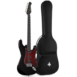 Donner Designer Series DST-200P Elektro Gitar Paketi (Siyah)