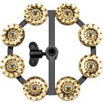 Meinl HTHH1B-BK Hihat 1 Row Hammered Brass Jingles Tamburin (Siyah)