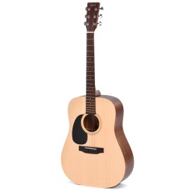 Ditson D-10L Dreadnought Solak Akustik Gitar (Natural)