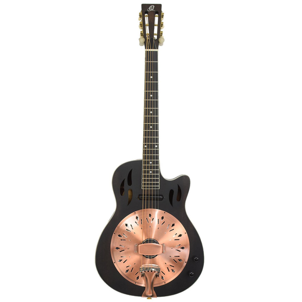 Ortega RRG40CE-DBK Americana Series Rezonatör Gitar (Distressed Black Antique Satin) Ortega RRG40CE-DBK Americana Series Rezonatör Gitar (Distressed Black Antique Satin)