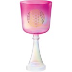 Meinl Sonic Energy CSC6FPFOL Heart Chakra Flower Of Life Crystal Singing Chalice 6'' Note F (Pink)