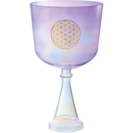 Meinl Sonic Energy CSC8FPFOL Heart Chakra Flower Of Life Crystal Singing Chalice 8'' Note F (Purple)