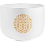 Meinl Sonic Energy PCSB10FOL Flower Of Life 10’’ Crystal Singing Bowl Om 128 Hz (White Frosted)