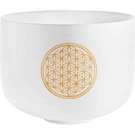 Meinl Sonic Energy PCSB10FOL Flower Of Life 10’’ Crystal Singing Bowl Om 128 Hz (White Frosted)