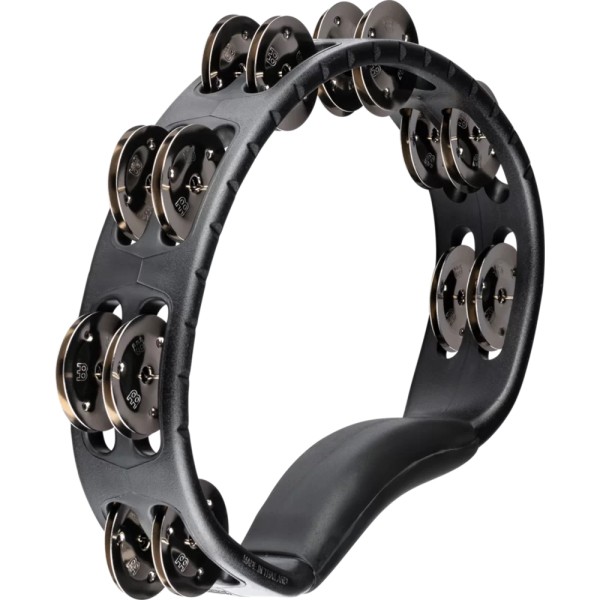 Meinl HTMT1BK ABS Plastic Stainless Steel Jingles 2 Row Tamburin (Siyah)