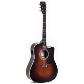 Sigma DTC-1E-SB Cutaway Elektro Akustik Gitar (Sunburst) Sigma DTC-1E-SB Cutaway Elektro Akustik Gitar (Sunburst)