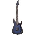 Schecter Omen Elite-7 Multiscale 7 Telli Elektro Gitar (See-Thru Blue Burst)