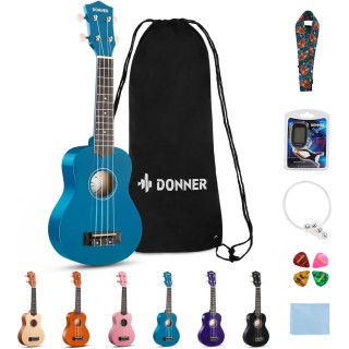 Donner DUS-10B Soprano Ukulele Seti (Mavi) Donner DUS-10B Soprano Ukulele Seti (Mavi)