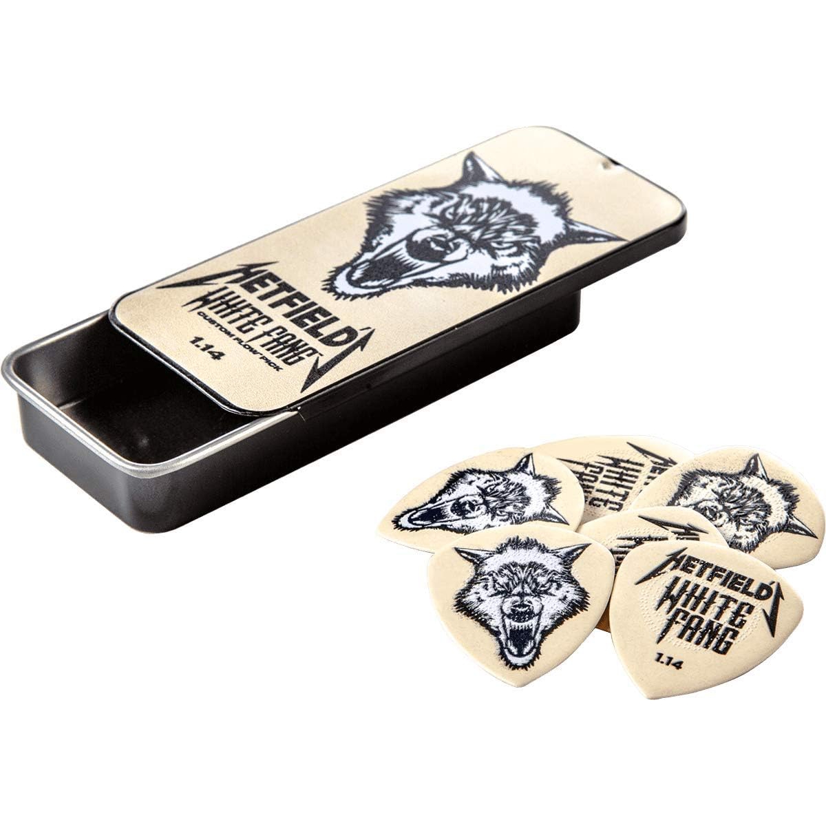 Jim Dunlop PH122T114 Hetfield's White Fang Custom Flow 6'lı Kutu Pena (1.14 mm) Jim Dunlop PH122T114 Hetfield's White Fang Custom Flow 6'lı Kutu Pena (1.14 mm)
