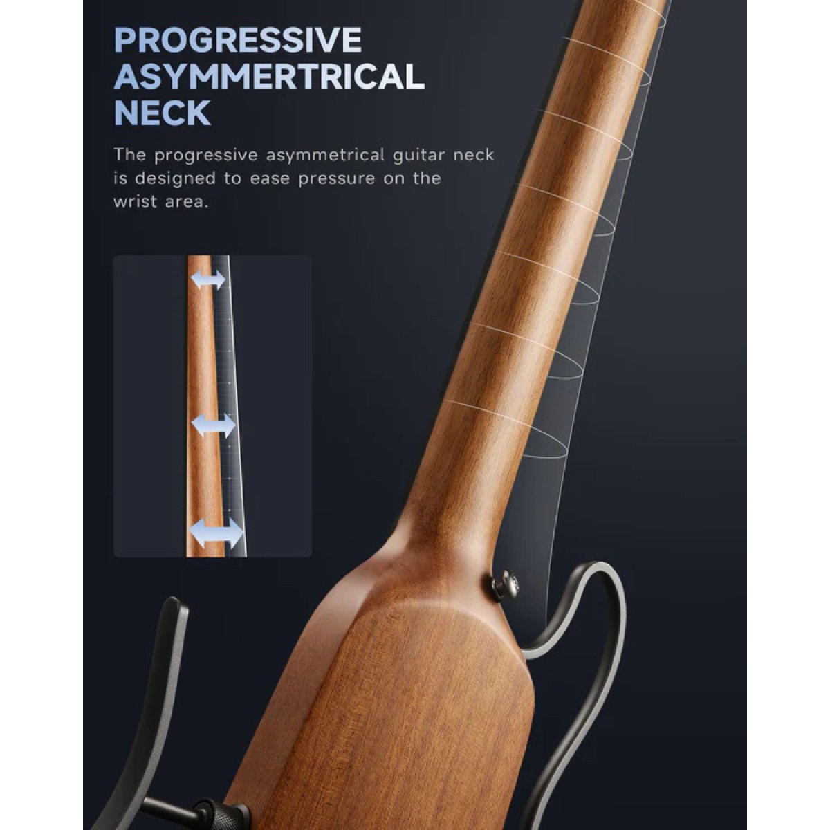 Donner HUSH-X Headless Traveller Elektro Gitar Seti (Natural)