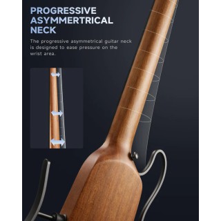 Donner HUSH-X Headless Traveller Elektro Gitar Seti (Natural)