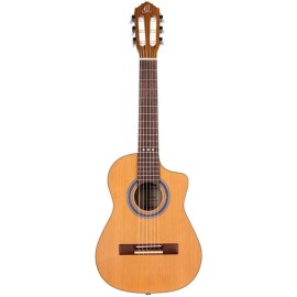 Ortega RQ39E Requinto Series Cutaway Elektro Klasik Gitar (Natural)