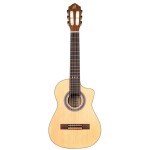 Ortega RQ25 Requinto Series 1/2 Cutaway Klasik Gitar (Natural)